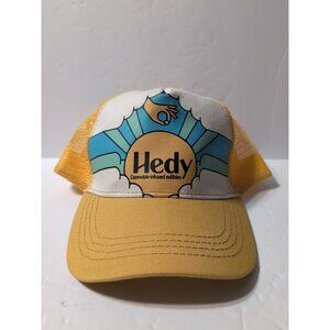 Hedy Cannabis-infused edibles Trucker Hat Cap Yellow With Yellow Mesh